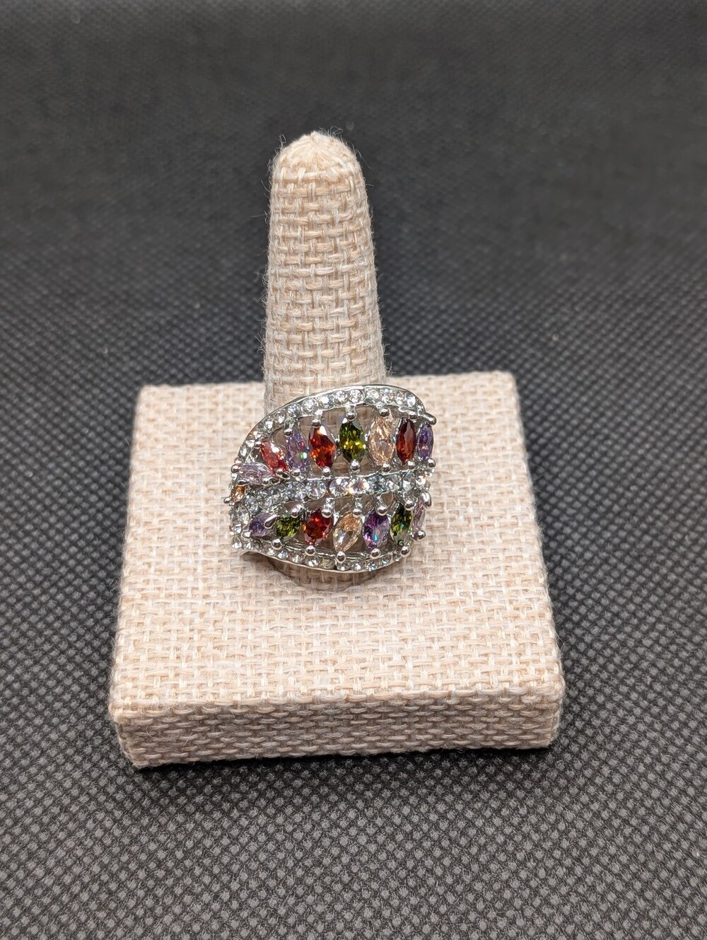 Sterling Silver Cluster Ring